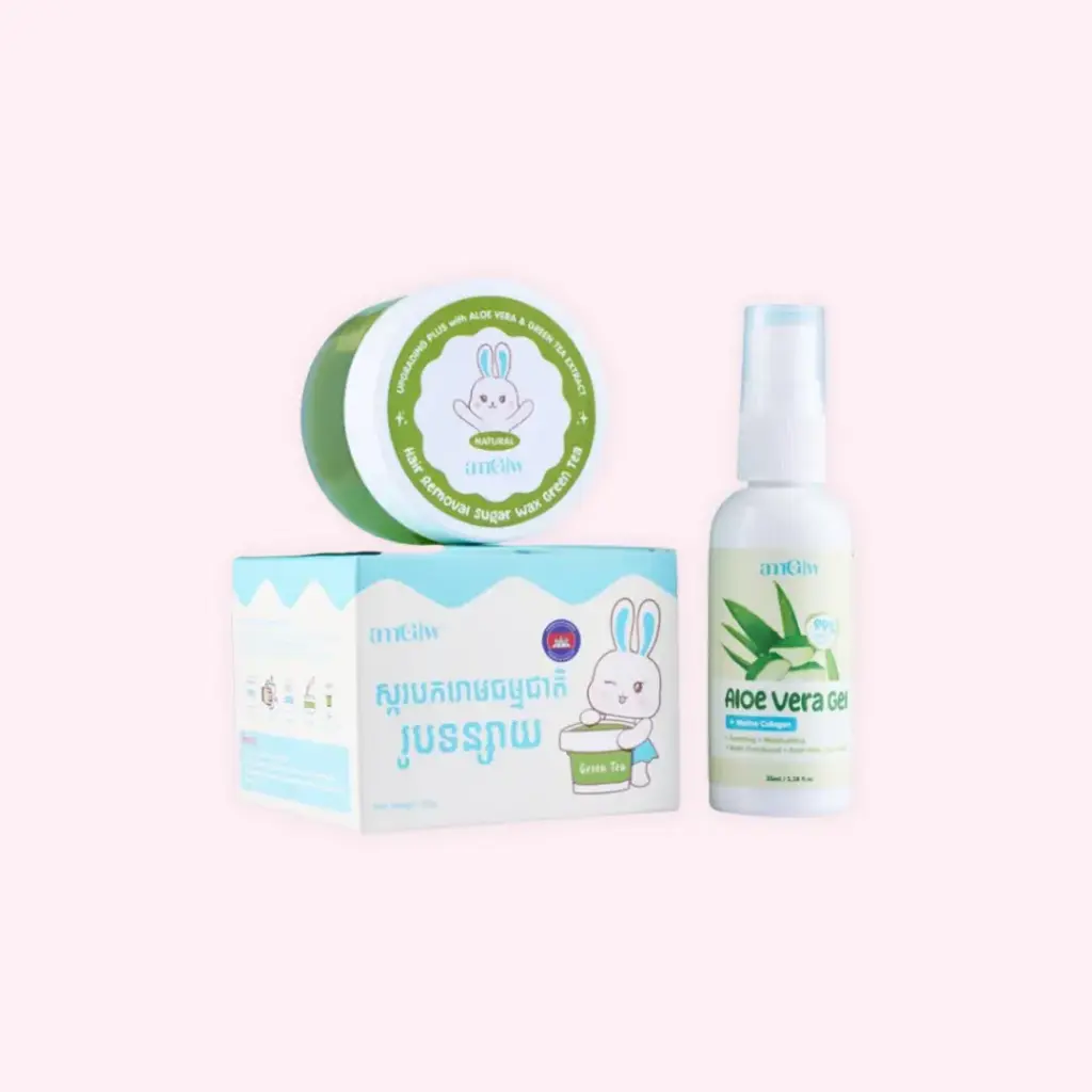 Hair Remove Sugar Wax Set (Green Tea)
