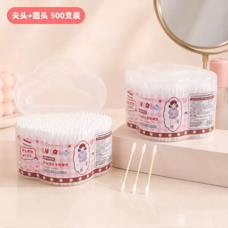 Cartoon 500pc Cotton Swabs