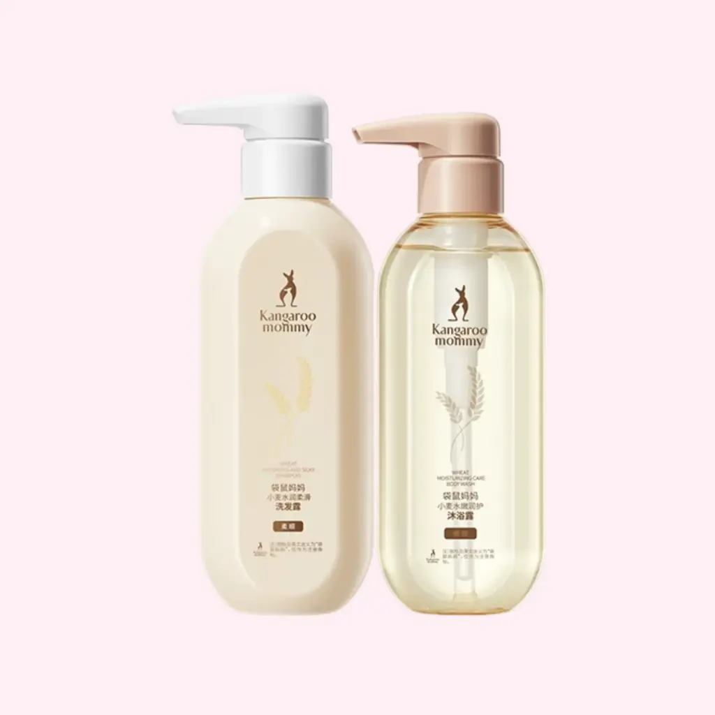 SET-Wheat Hydrating and Silky Shampoo+Wheat Moist Care Body Wash_(300g)