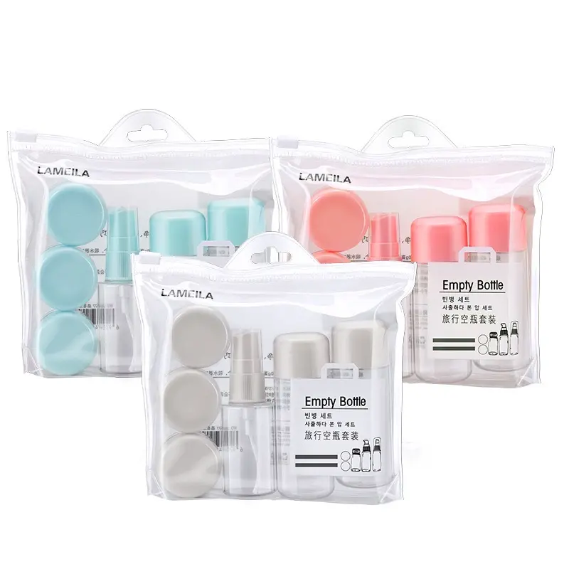 Travel Empty Skincare Set Pink (8PCS)